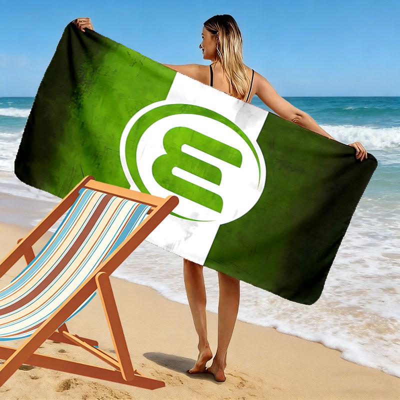 Asciugamano da Spiaggia con Stampa VfL Wolfsburg, Asciugamano Grande Morbido Asciugatura Rapida per Spiaggia Campeggio Nuoto