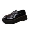 Men's Black Patent Leather Formal Shoes: High-End, Thick Sole, Height-Increasing, Breathable, Casual, Handcrafted.