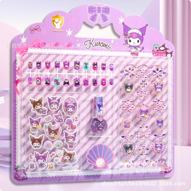 Kuromi Kids' Nail Polish & Manicure Sticker Gift Set