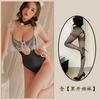 Sexy Lingerie Lace Lotus Leaf Pure Lust Maid Cute Onesie Maid Crotch Passion Uniform Tights