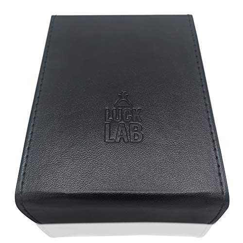 Luck Lab Single Deck Leather Playing Card Case/Holder - Black - Fits Poker and Bridge Size Cards