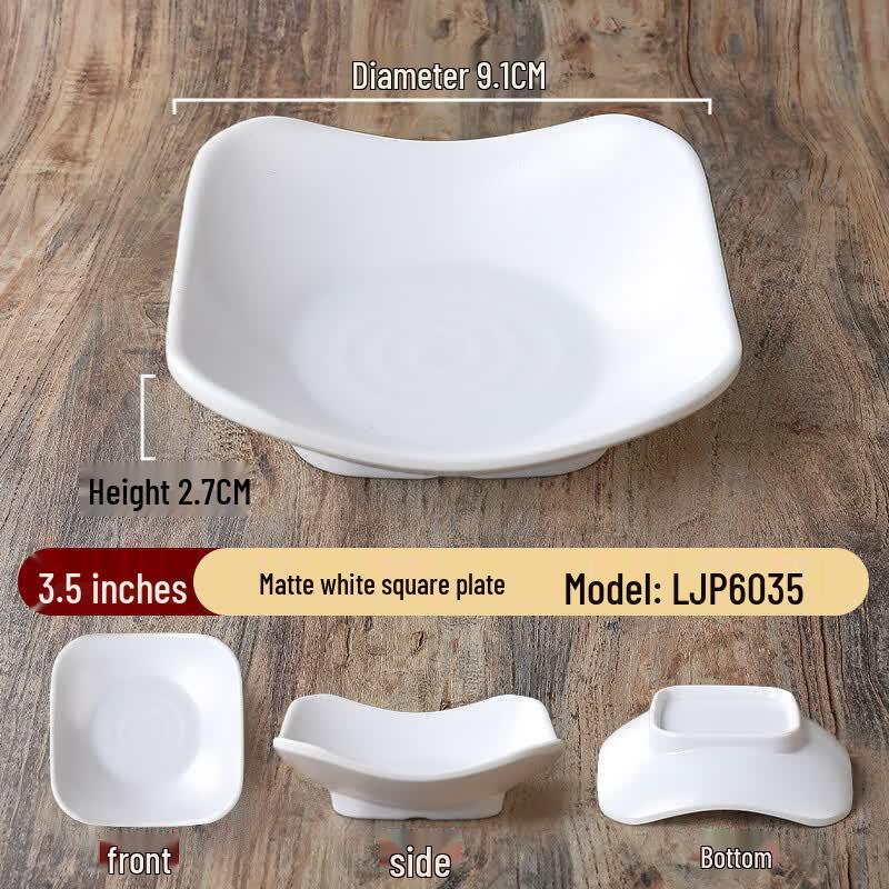 Yipan Nordic Melamine Square Snack Dishes