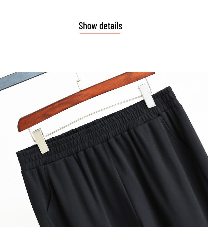 Dámské nadměrné zeštíhlující kalhoty s vysokým pasem na jaro/podzim - Volný, ležérní střih