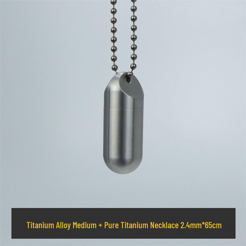 Waterproof Stainless Steel Pill Bottle Capsule - Portable, Moisture-Proof Storage for Outdoor Use