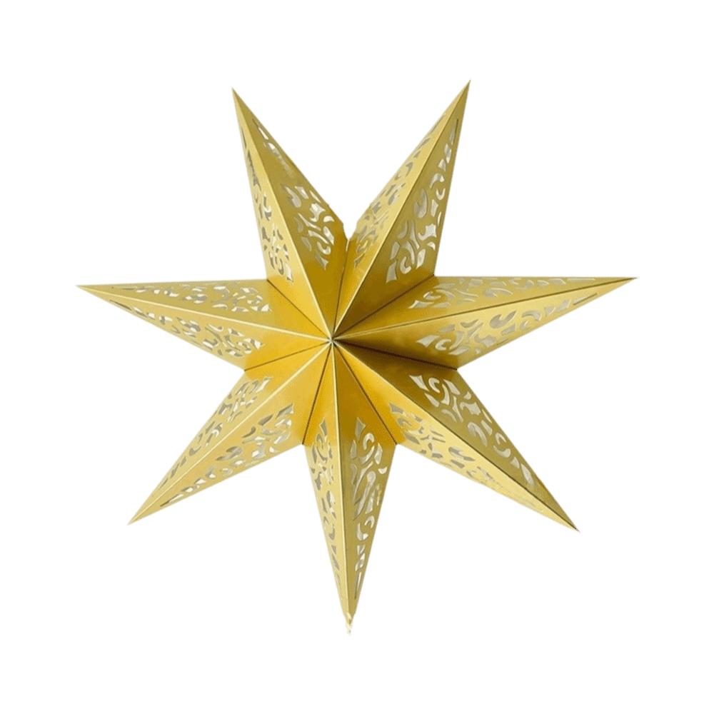 Hollow Out Christmas Hanging Decoration DIY Christmas Tree Ornament Paper Star Pendant Christmas