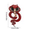 Cobra Rhinestone Snake Brooches Animal Snake Lapel Pin Vintage Zodiac Snake Brooch  Men