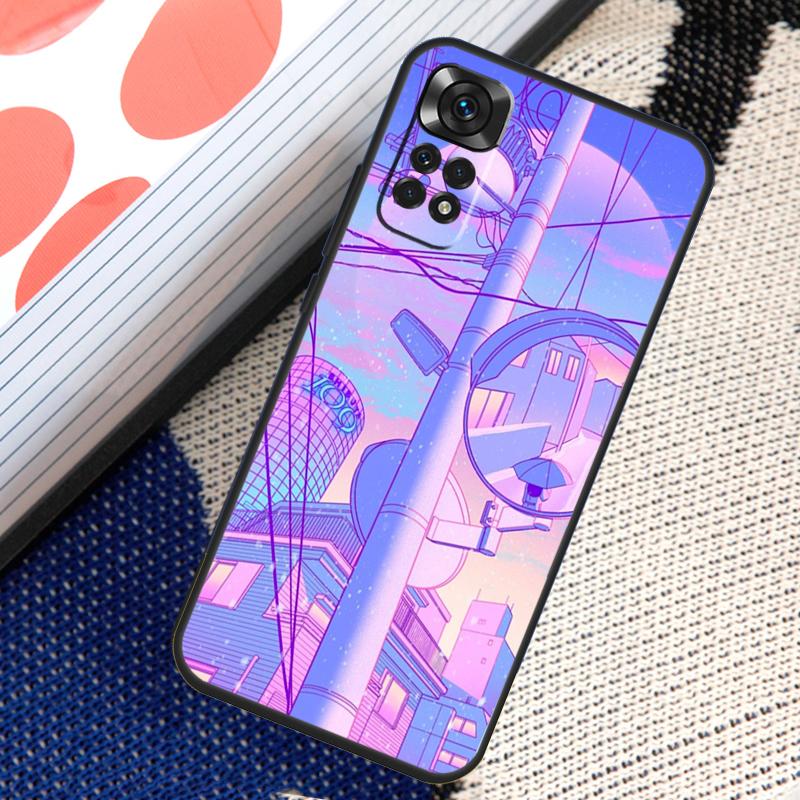 Pastel Japan Kyoto City Case For Xiaomi Redmi Note 12 8 9 10 11 Pro 9S 10S 11S 8T Redmi 10 12C 9C 10A 10C Coque