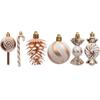Christmas decoration set of 13, including crutches, candies, lollipops, pine cones, painted Christmas balls, Christmas tree ornaments