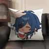 Kaeya Cute Cute Genshin Impact Cushion Cover Natural Linen Organic Fabric DoubleSided Printing Sofa Home Decor Gift Pillow Case