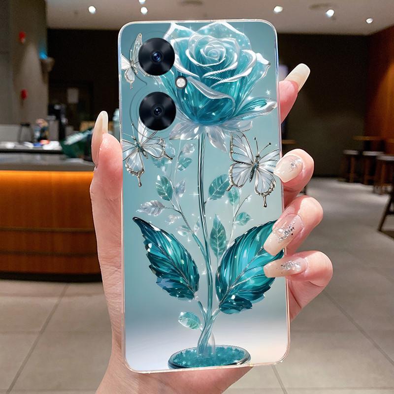 For Huawei Nova 11 SE 11SE Phone Case Huawei Nova 12 SE BNE-LX1 Case Luxury Fashion Butterfly Flowers Clear Soft Silicone Cover
