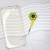Colorful Bead Flower Pendant Phone Charm Hangings Rope Sweet Phone Chain Strap Bag Decoration Lanyard Keychain Accessory