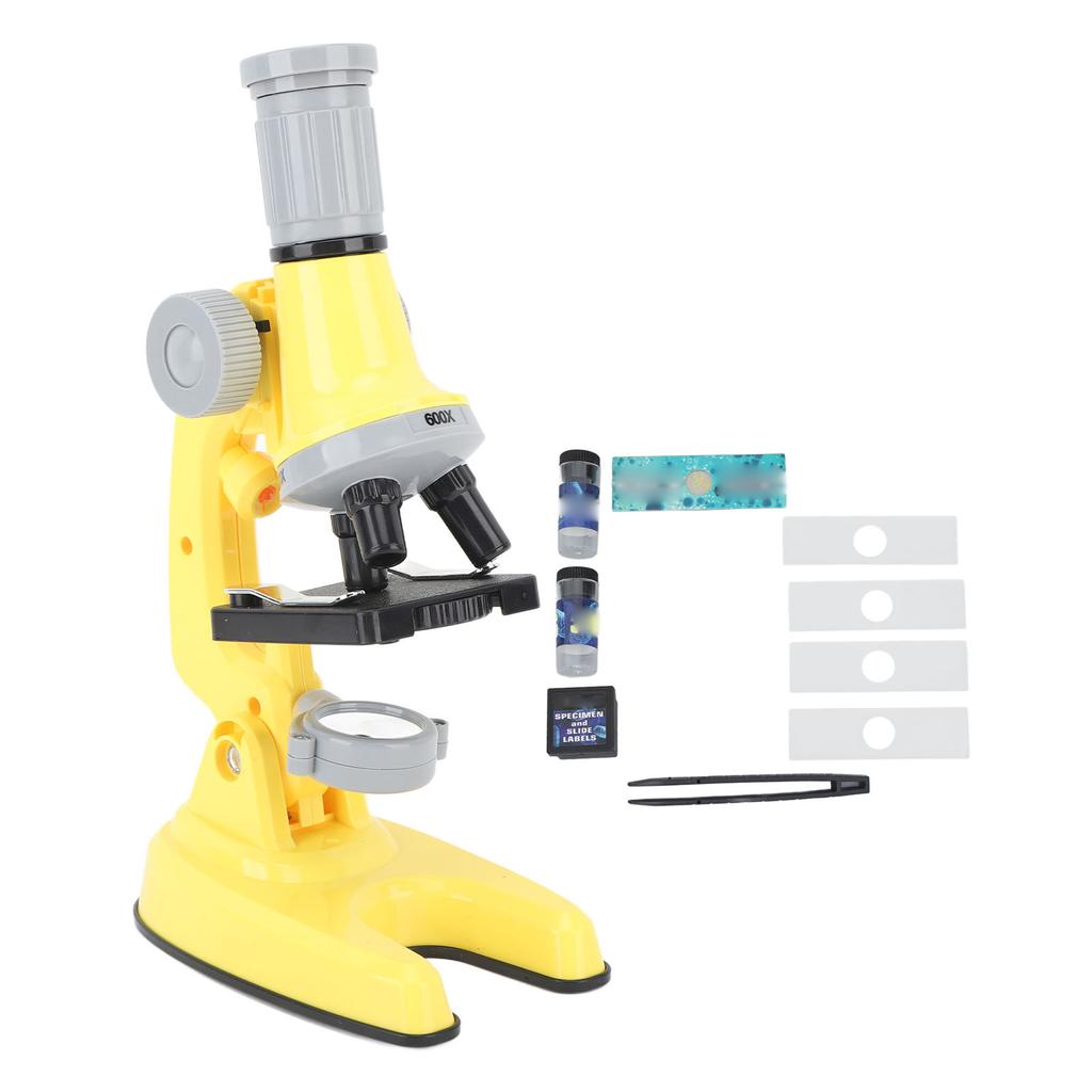 100X 600X 1200X Microscope for Kids Beginner Microscope Toy Kids Microscope Kit with Led Light