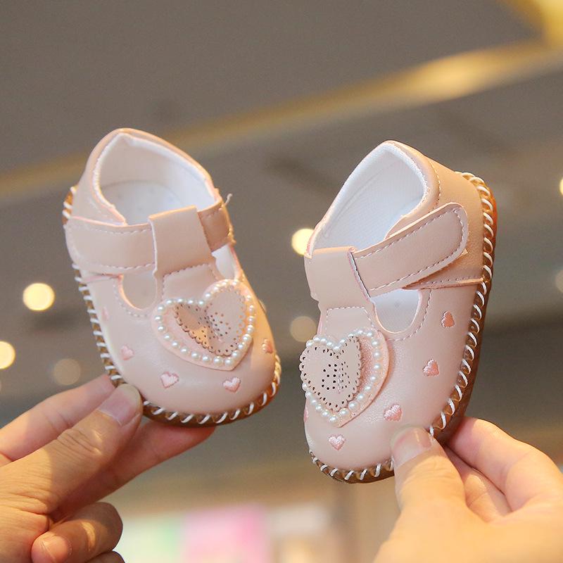 2023 Baby Girl Princess Shoes: Soft Sole Leather, Square Toe, Spring & Autumn Walking Shoes