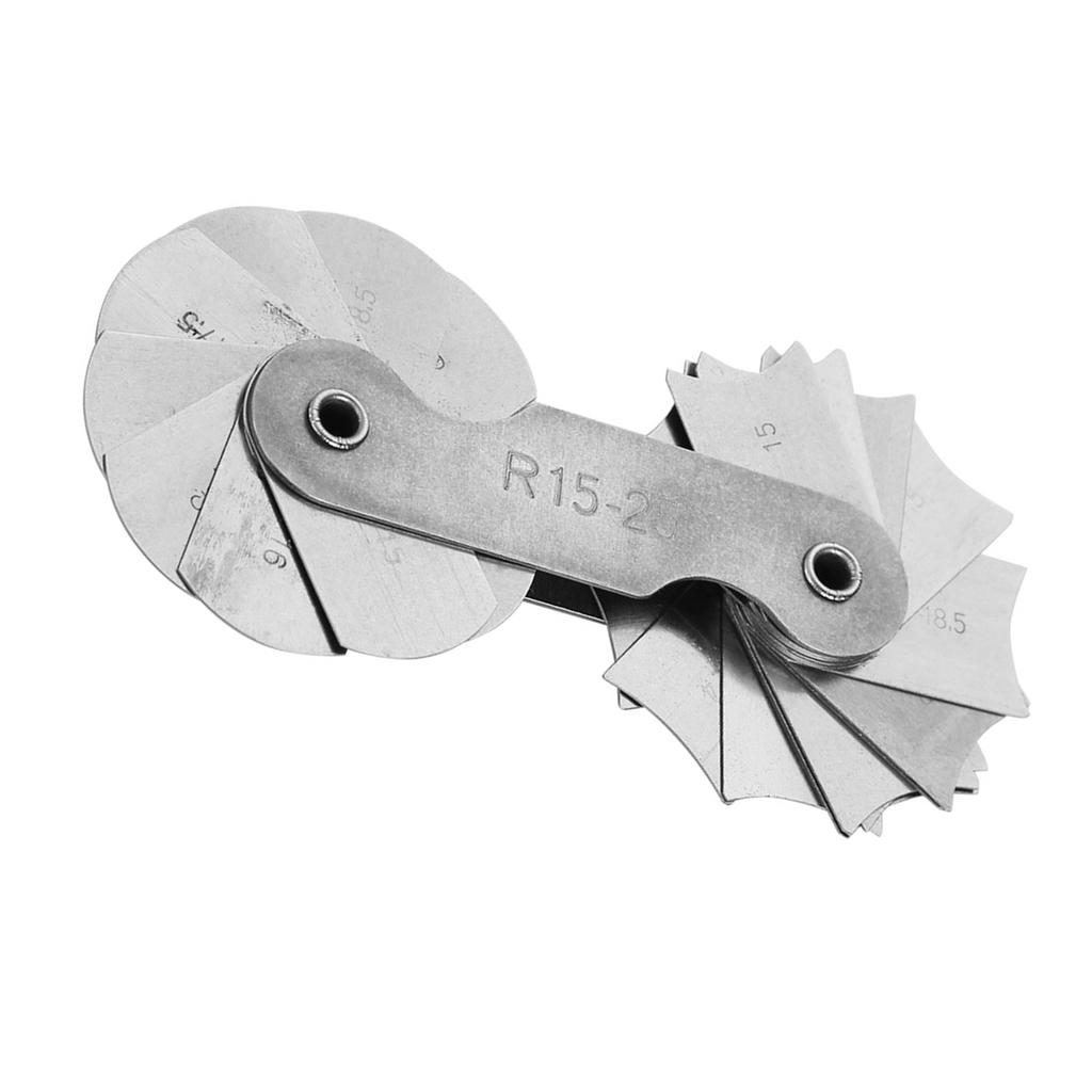 Stainless Steel Radius Fillet Gauge External Internal Concave Convex Measuring Tool (R1525MM)