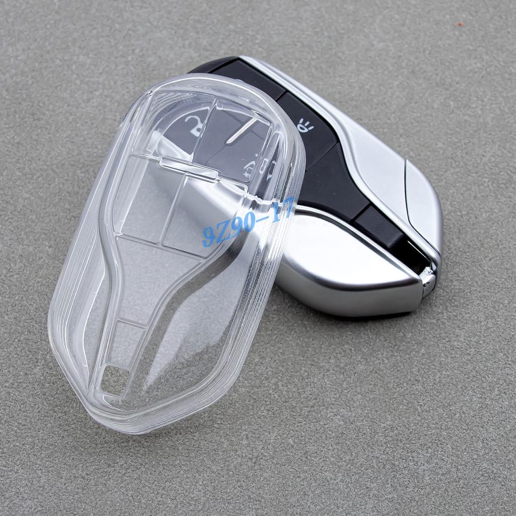 Clear Fully Transparent Tpu Car Smart Key Cover Case For Maserati Ghibli Levante Quattroporte 2014- Accessories