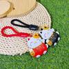 Cartoon Pu Leather Fortune Cat Keychain Get Rich Car Keychain Funny Bag Hanging  New Year Gift