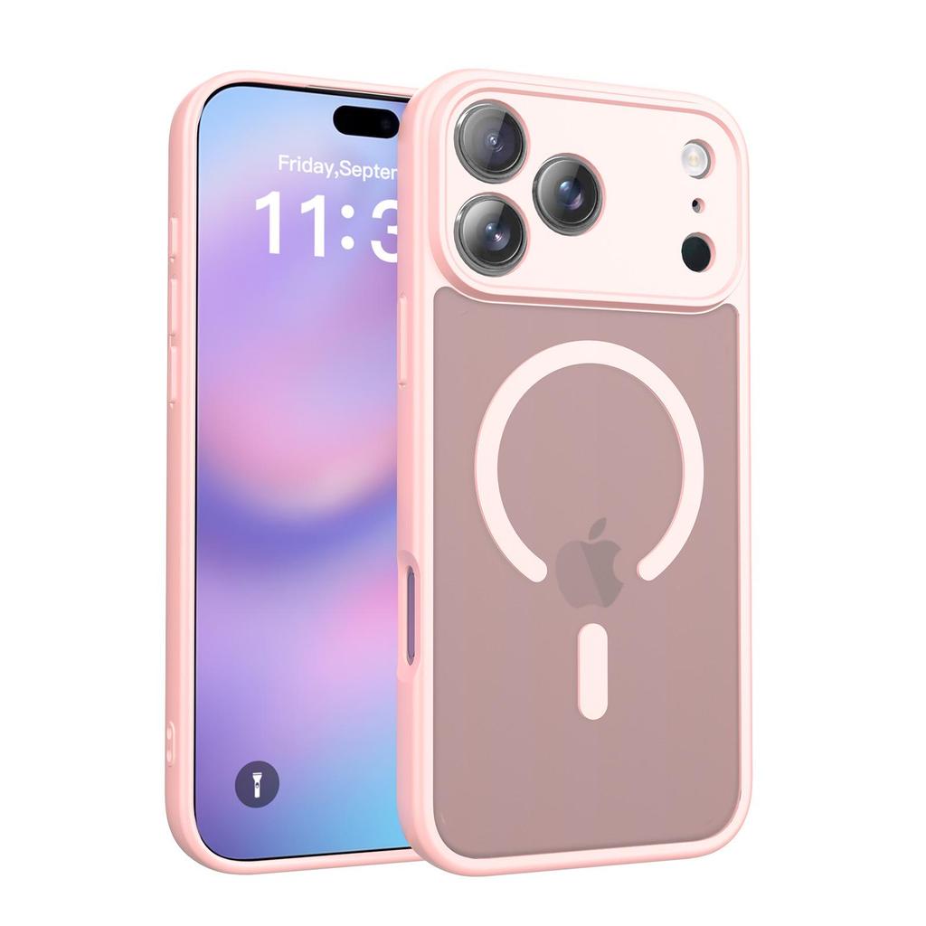 Magnetic Frosted Liquid Skin Feel Case for iPhone 16 Pro Max - Anti-Drop, Fine Hole Design