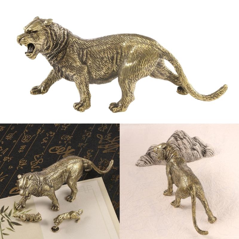 Handmade Oxidized Metal Maneater Carving Traditional Asian Animal Piece Decoration For House Office Styling