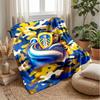 Coperta in Flanella con Stampa Leeds United, Morbida Calda Leggera Coperta da Divano Letto Campeggio
