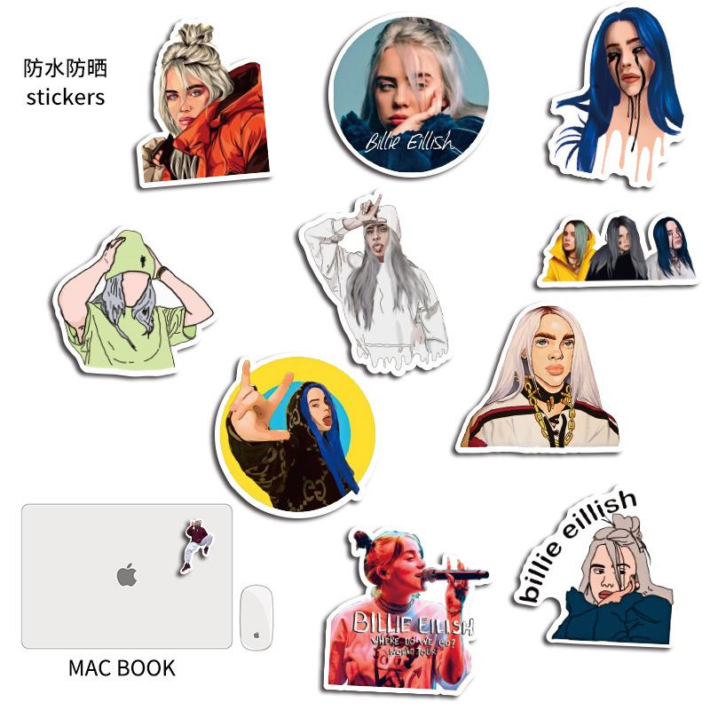 buy 10 pcs american singer billie stickers personalized mobile phone water cup suitcase notebook guitar waterproof sticker at affordable prices free shipping real reviews with photos joom