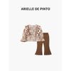 French Arielle De Pinto Girls' Suit Autumn New Style Sweet Lace Flared Pants Two-Piece Set for Girls
