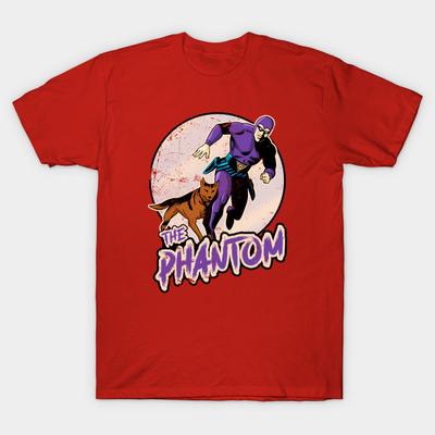 Asian Size Men Print T-shirt The Phantom No-Cut Heat Transfer Print Cotton Tshirt