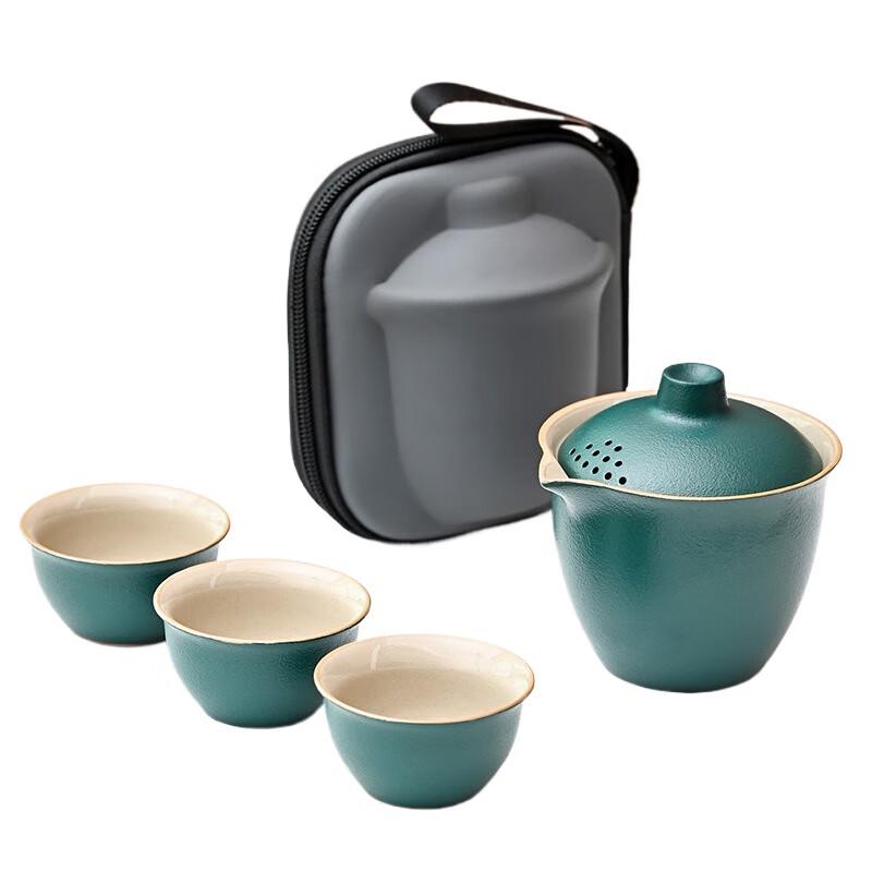 

Black Pottery Travel Tea Set