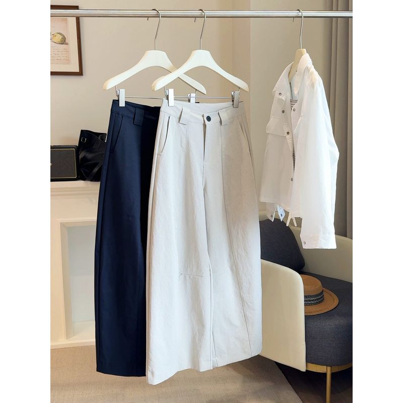 Pear-Shaped Body Casual Pants for Women 2025 Autumn New Korean Style Versatile High-Waisted Loose Slimming Wide-Leg Balloon Pants