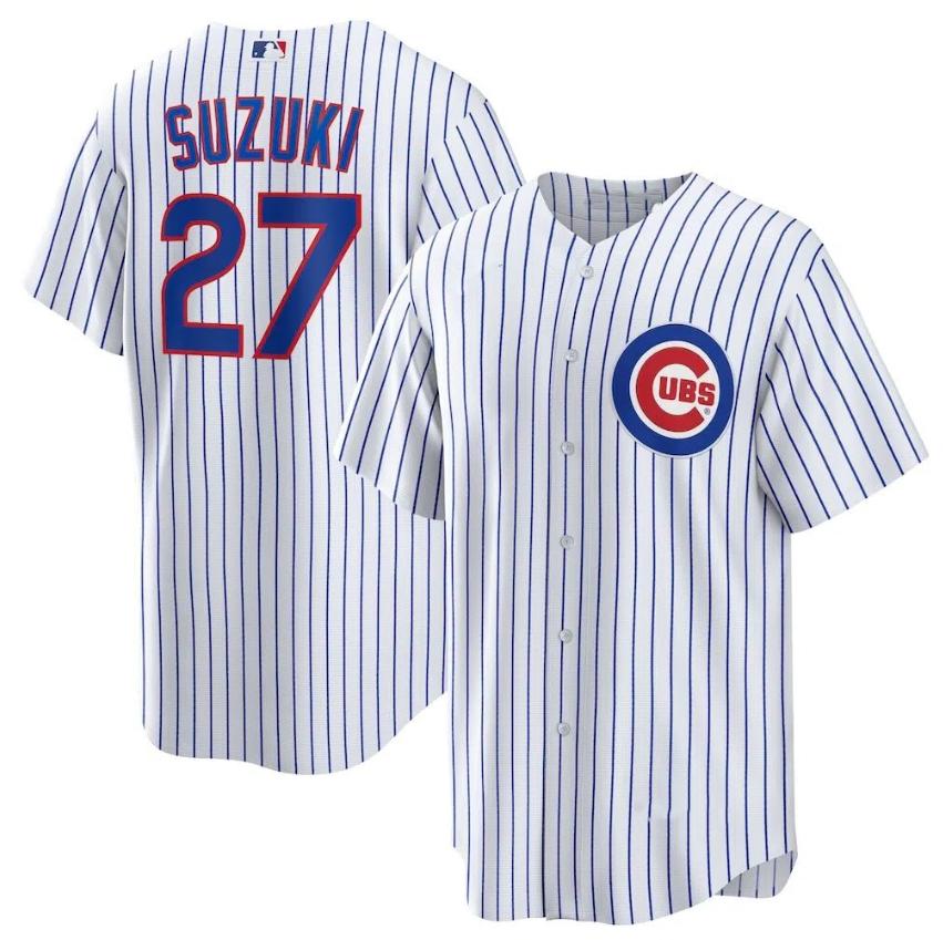 Chicago Cubs Baseball Jersey No. 18 Imanaga Shota Imaoka No. 27 Suzuki Seiya Suzuki