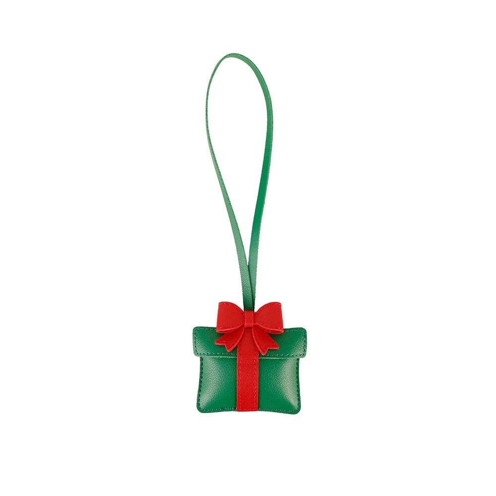 Snowman Leather Santa Claus Keychain Cartoon Pu Bag Pendant Xmas Key Ring Holiday Present
