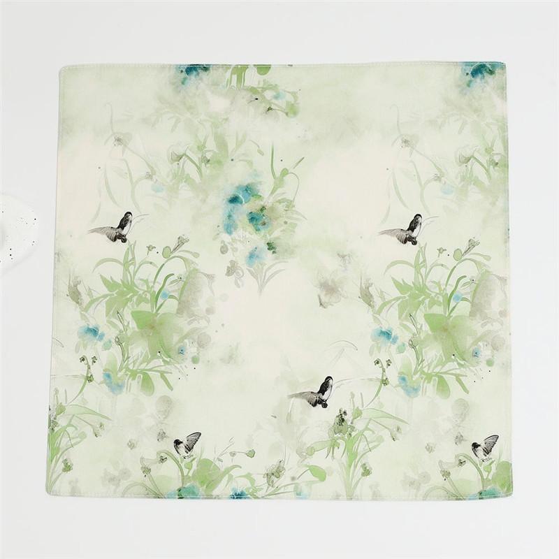 

1Pc 34x34cm Women s Cotton Scarf Thin Absorbent Wipe Sweat Towel Antique Chinese Style Handkerchief