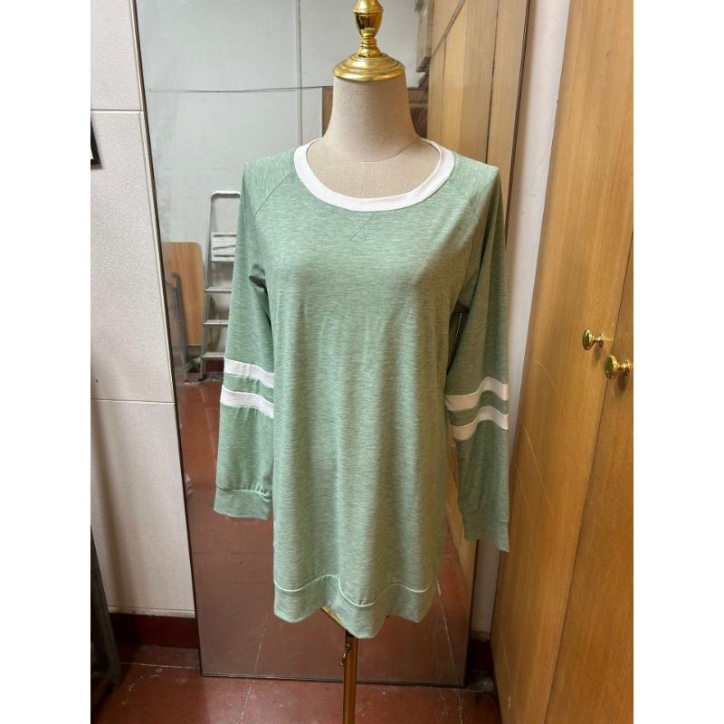 Podzimní dámské tričko s dlouhým rukávem Pikantní dívka Ležérní kulatý výstřih Barevně blokovaný top Módní trička Dámské