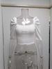 Women's Spring New Women's Simple Square Neck Puff Sleeve Top Women's Short Sleeve