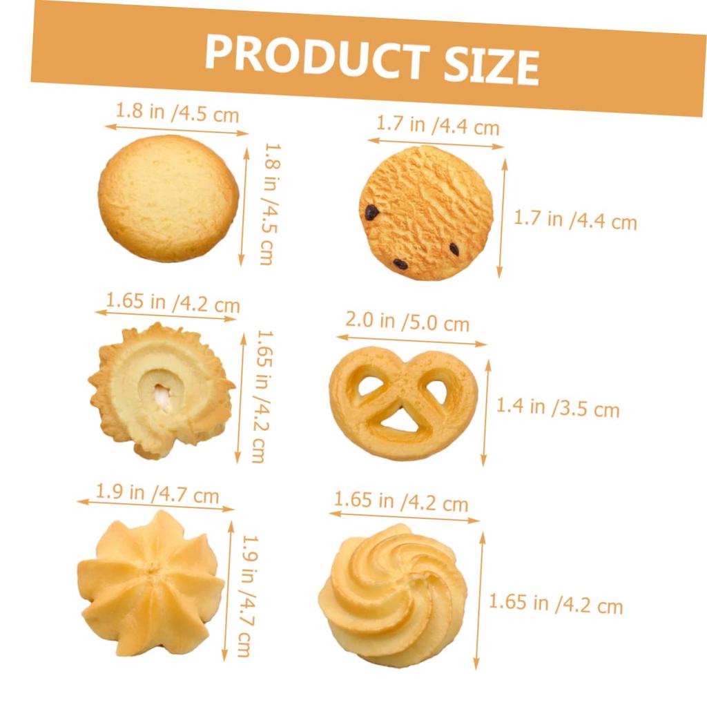 TOPPERFUN 18 Pieces Cookie Artificial Fake Cookie Imitation Bread Food Fake Food Pretend Realistic Cooking Models, Crackers, Cooking, Bread, Models,