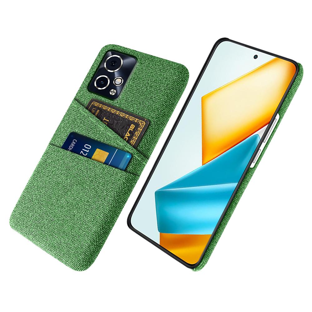 For Honor 90 GT 5G Case Cloth Texture PC Phone Cover with Dual Card Holder