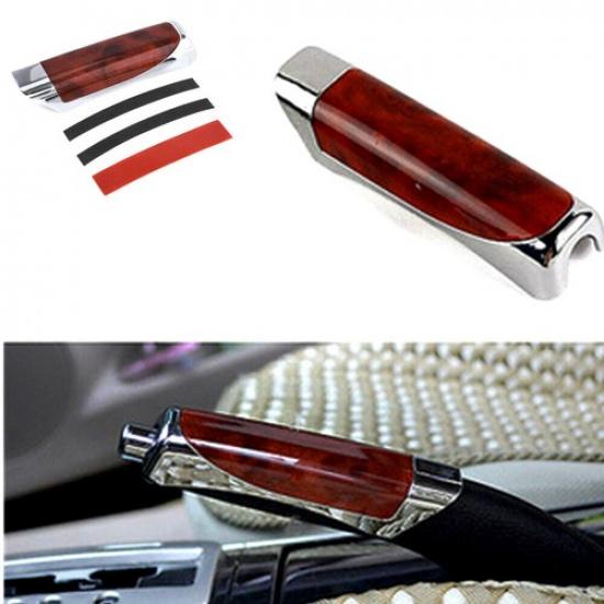 Red Carbon Fiber Style Car Hand Brake Protector Cover Auto Interior Accessories