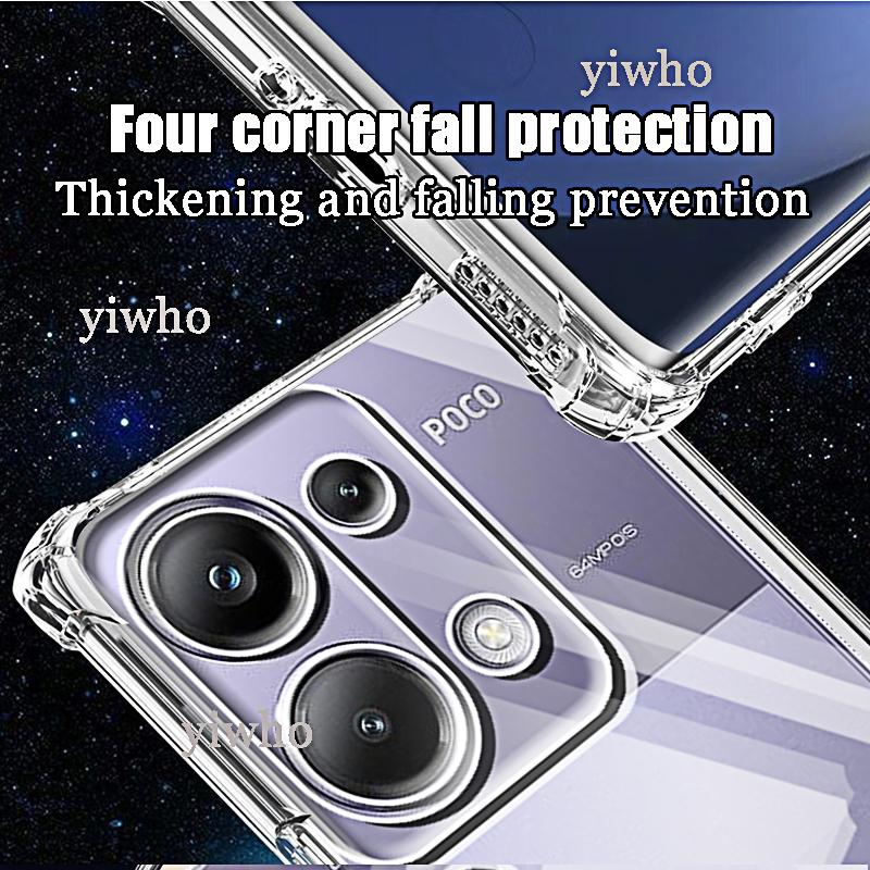 Transparent Phone Case for Xiaomi Poco M6 Pro 4G Back Cover on Pocco Poko Poxo X6 Pro 5G M6pro 4g C65 Protective Camera Shell