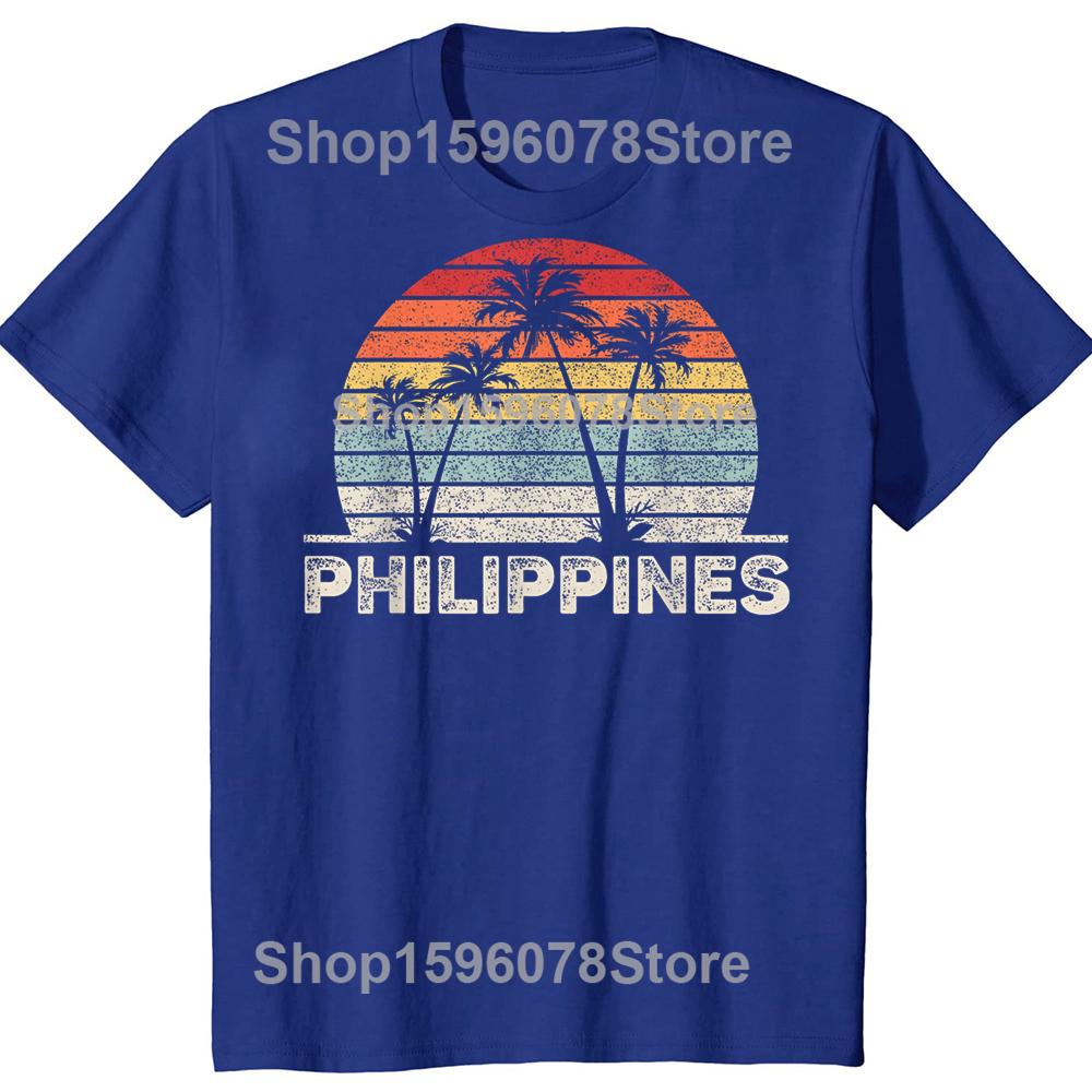 Funny Retro Vintage Philippines 100 Cotton Tshirts Men Fashion Print Tshirt Loose Oversized Streetwear Hip Hop Unisex T Shirt