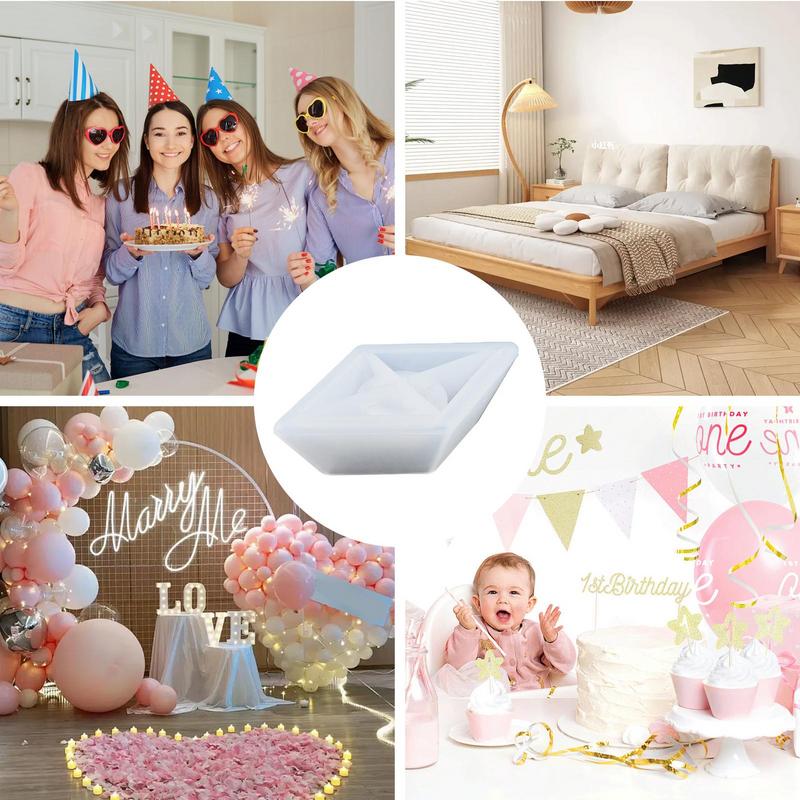 Boat Silicone Molds Resin Molds Paper Boat Shaped Candle Silicone Molds Resin Candle Holder Mold Silicone Pouring Molds For United States