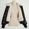 Women's Plush Winter Jackets Korean Loose Long Sleeve Hooded Short Parkas Coat Female Warm Plush Outwear