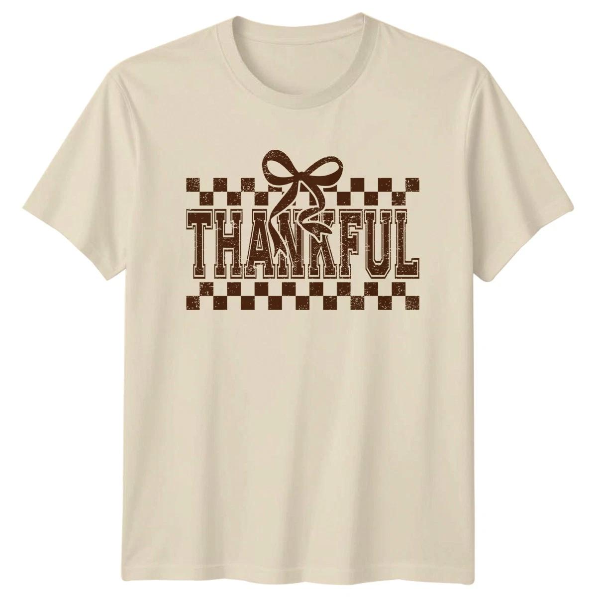 Thankful Thanksgiving Holidays Mens T-Shirt Womens Tee Graphic Unisex Top -a L