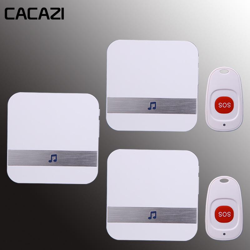 Smart Wireless DC Alarm for Elderly and Postpartum Care with Remote-Controlled Doorbell White