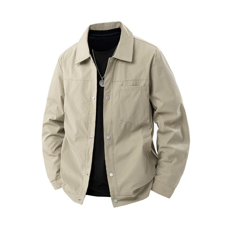

Work Jacket for Men s Spring and Autumn Fashionable Loose Windproof Lapel Top Casual Jacket 5XL