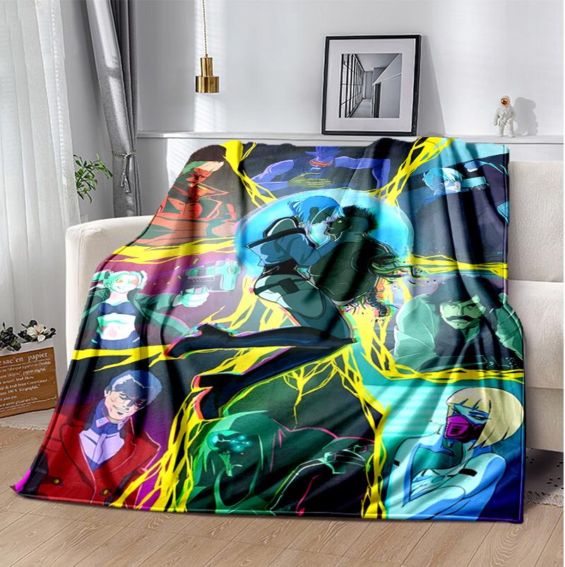 Cyberpunk Flannel Blanket Soft Warm All-Season Throw, Design for Camping, Car Travel, Hiking Sofa, Bed, Office Perfect Gift for Parties