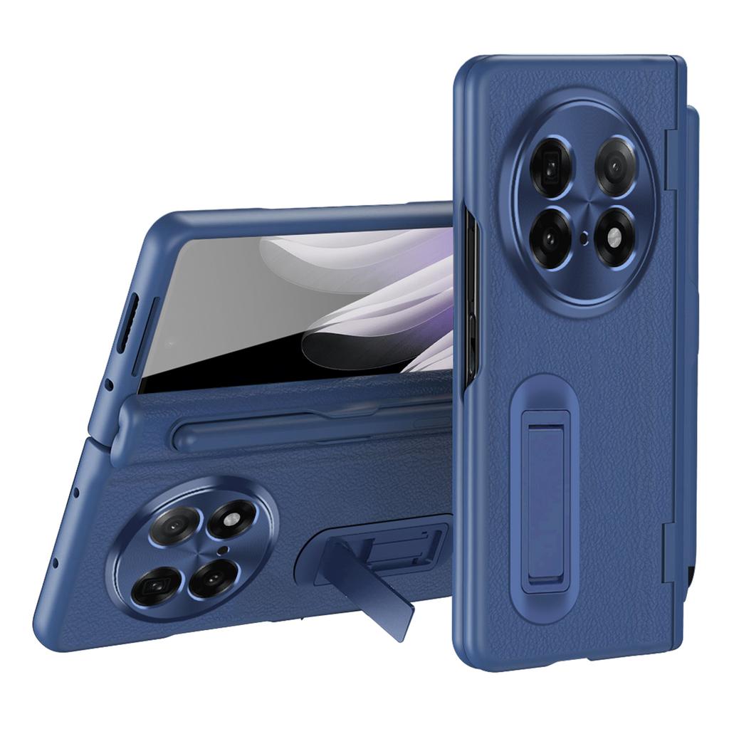 Für Oppo Find N5 5G Hülle Ständer PC+PU Leder Faltbare Handyhülle mit Displayschutzfolie und Stift