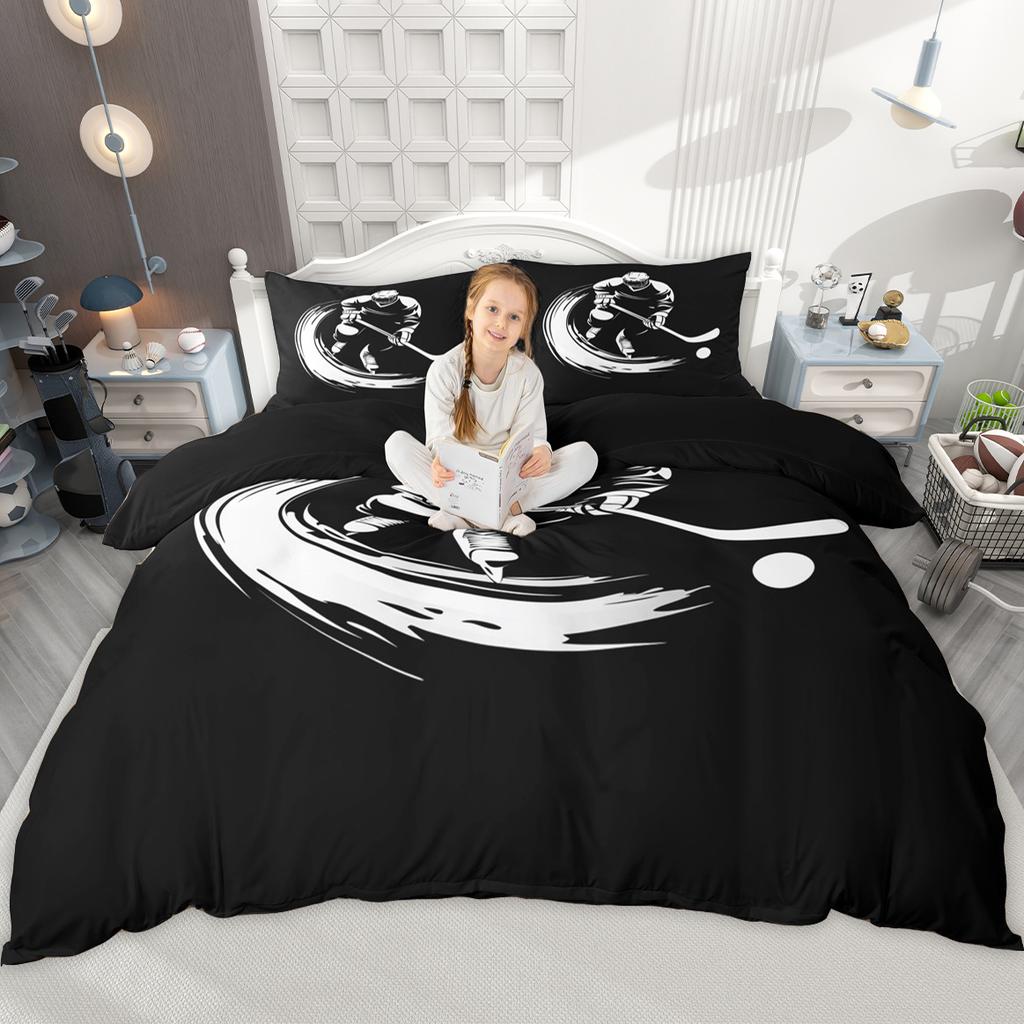 Dekbed Homewish IJshockey Voor Jongens Meisjes Sport Dekbed Set Atleet Cadeaus Bed Set