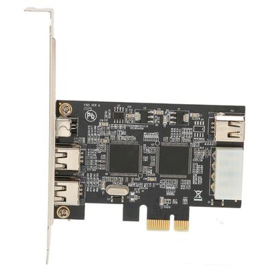 Firewire Adapter Card PCIEx1 To Four Port IEEE 1394A Adapter Riser Card for Hard Drives Digital