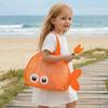 Mesh Beach Bag, Cute Cartoon Fish Shape, with Shoulder Straps Breathable Design, Storage Bag for Beach Toy Swimwear Snacks Outdoor Use