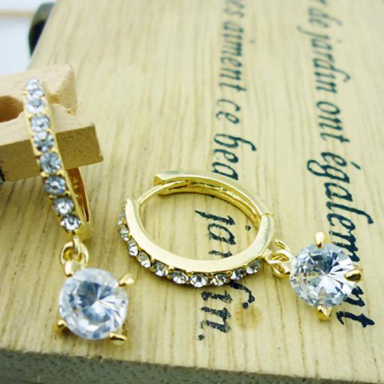 Ear Pendant Charming Faux Crystal Rhinestone Shiny Delicate Dangle Earrings for Banquet