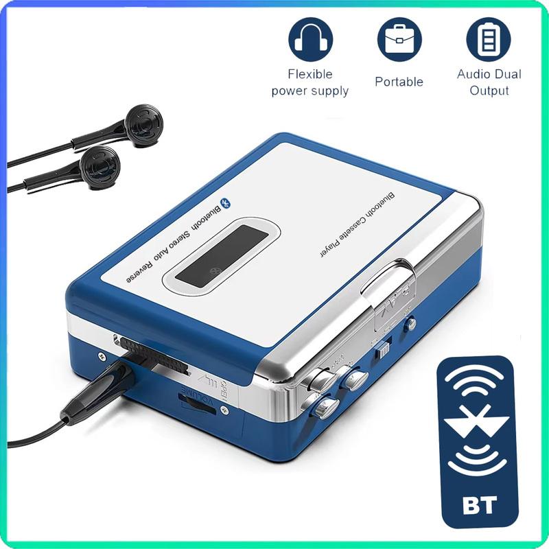 

Портативный ретро кассетный музыкальный плеер Персональный Walkman Tape Поддержка 3,5 мм Наушники Беспроводной Bluetooth Кассетный плеер Передача